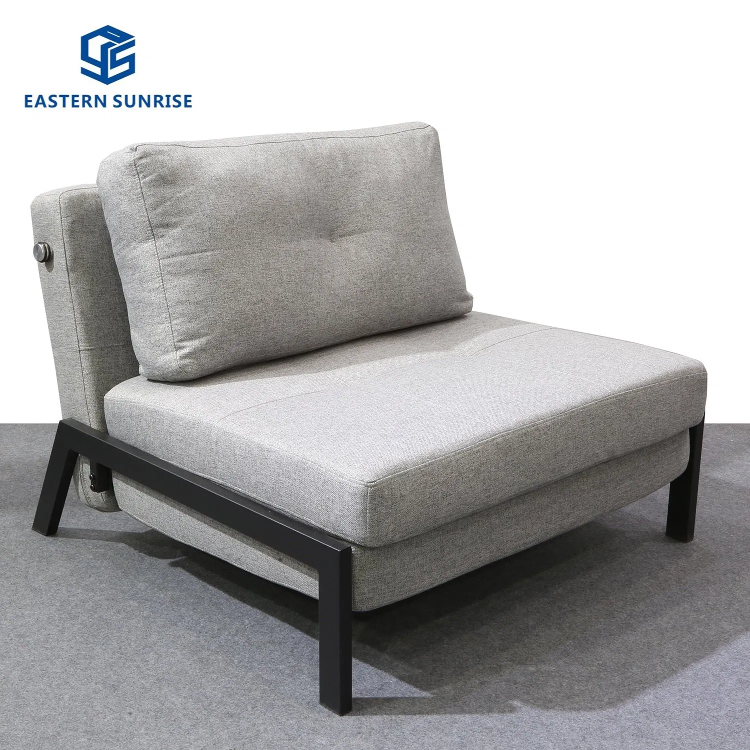 Sofá-cama dobrável multifuncional com otoman ajustável, encosto reclinável e chaise longue