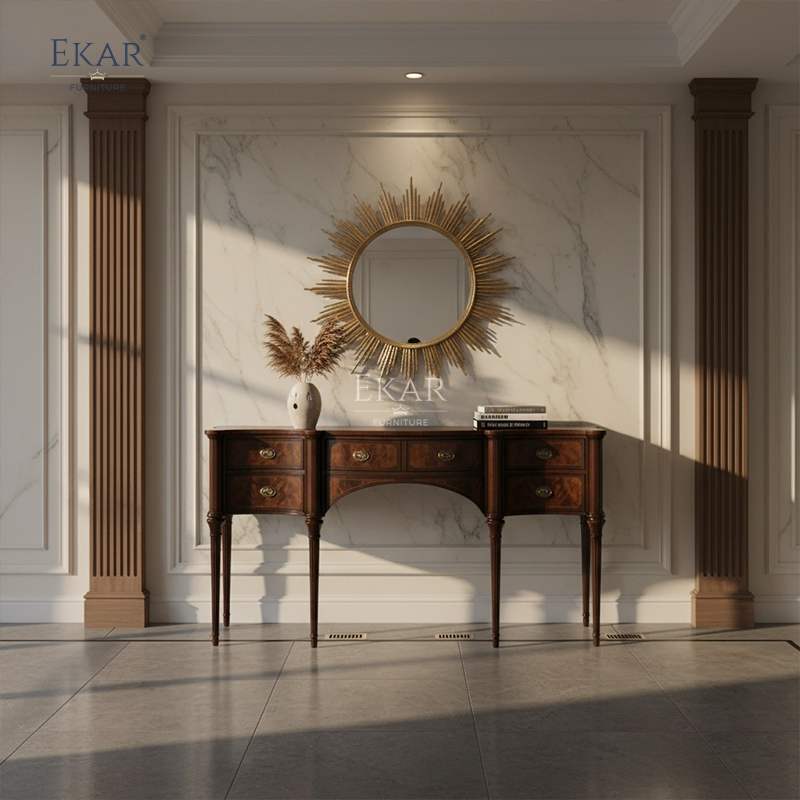 Buffet de Luxo Heritage Ekar Regency com Incrustações Manuais em Estilo Inglês