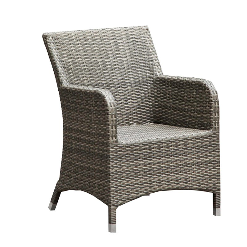 Móvel de Exterior em Vime Rattan Estilo Italiano Novo Produto Cadeira de Jantar para Casamento de Um Lugar Tecida à Mão para o Pátio