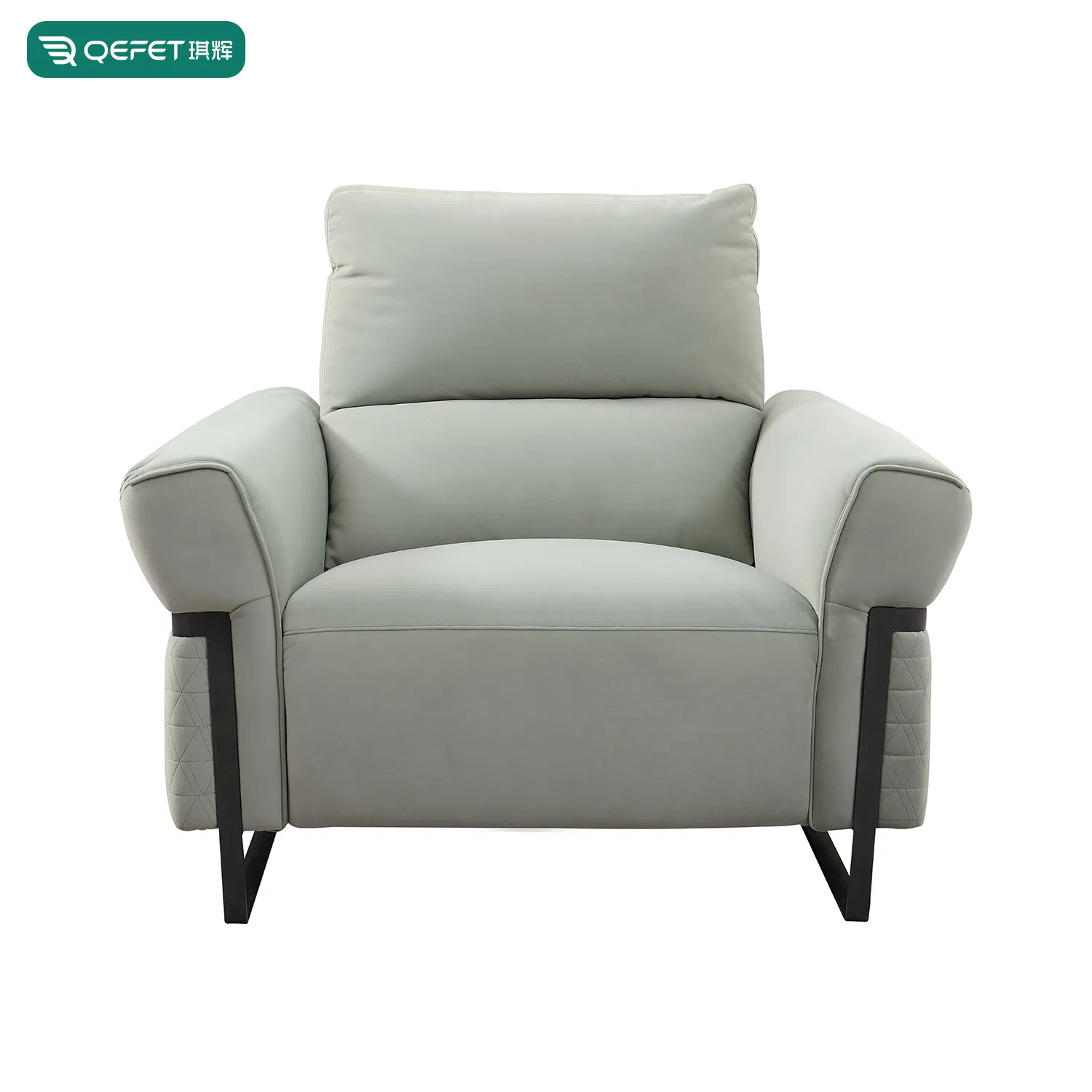 Cadeira de Veludo Verde Luxuosa para Salas de Estar Italianas Modernas