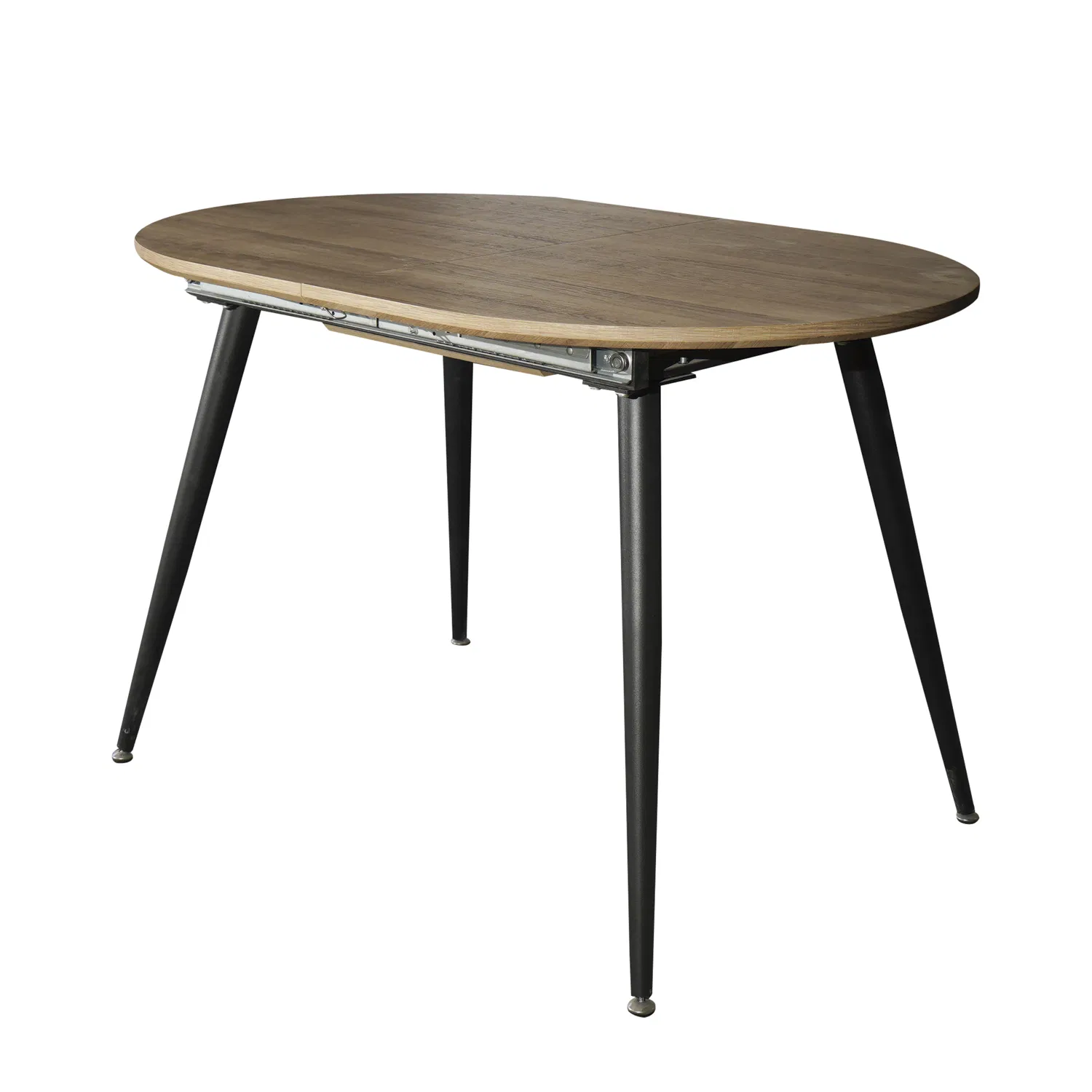 Conjunto de Mesa Extensível de Madeira em Forma de Redonda, Oval e Quadrada com Cadeiras para Casamento, Móveis de Aço Inoxidável para Jantar em Casa, Cozinha e Restaurante
