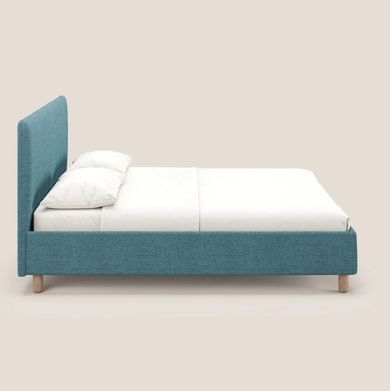 Cama com Suporte Lombar Ajustável, Estrutura de Cama Dobrável, Cama de Tamanho King e Queen com Armazenamento Hidráulico