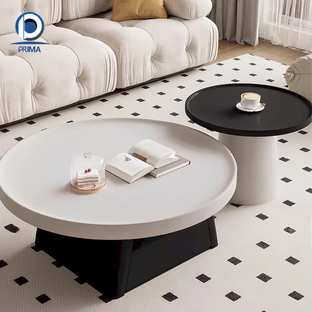 Mesa de Jantar Redonda de Mármore de Montagem Fácil para Centro de Sala de Estar