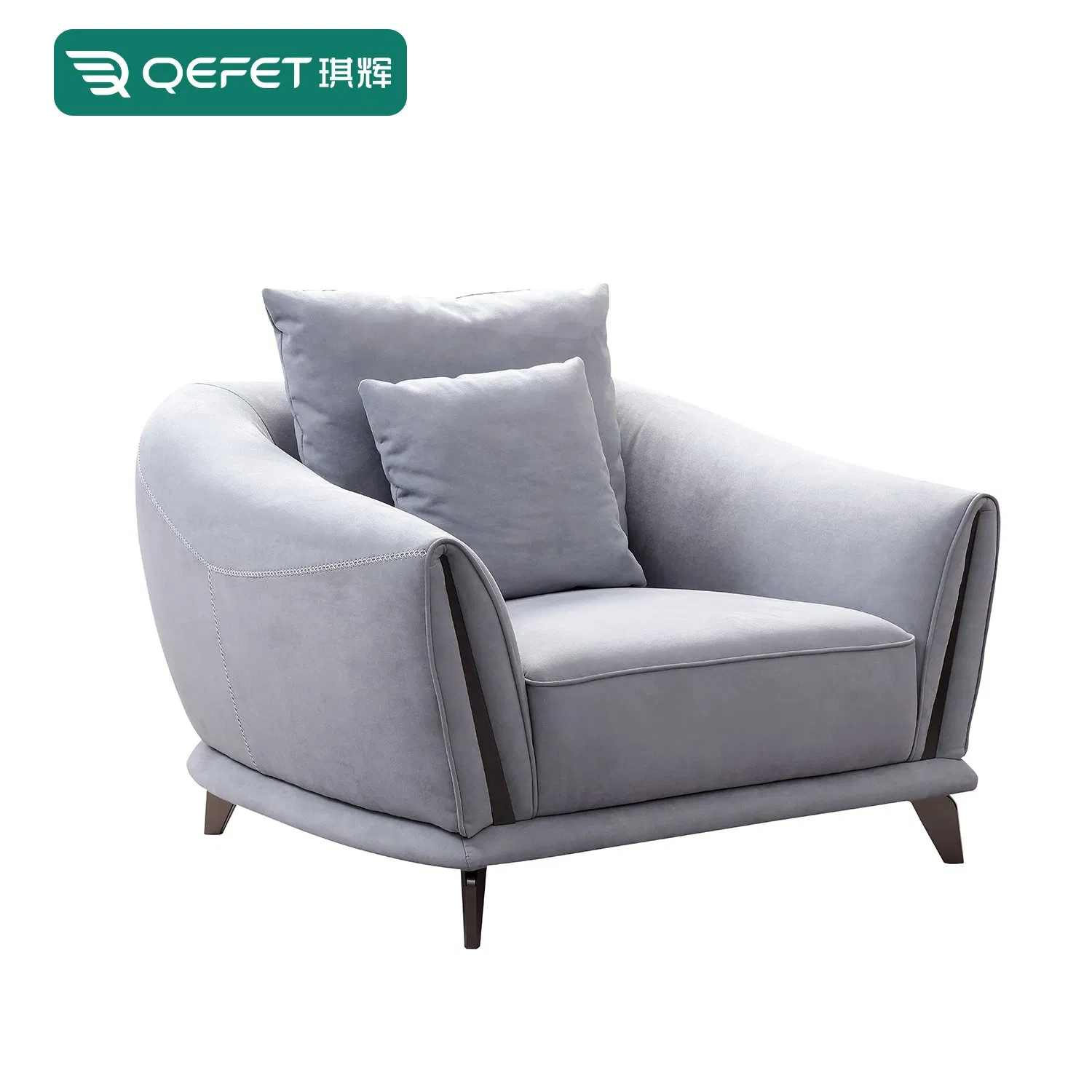 Poltrona de Tecido Contemporânea Chic para Espaços de Vida Elegantes