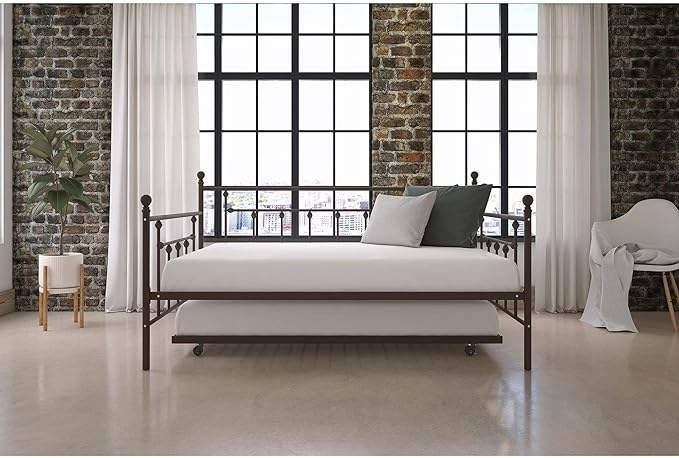Estrutura de Cama Plataforma de Metal Moderna com Cabeceira, Sem Ruído