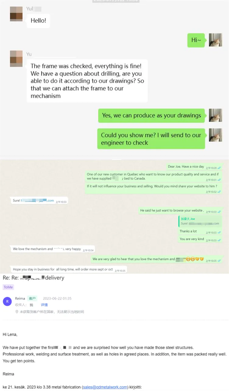 Feedback dos clientes
