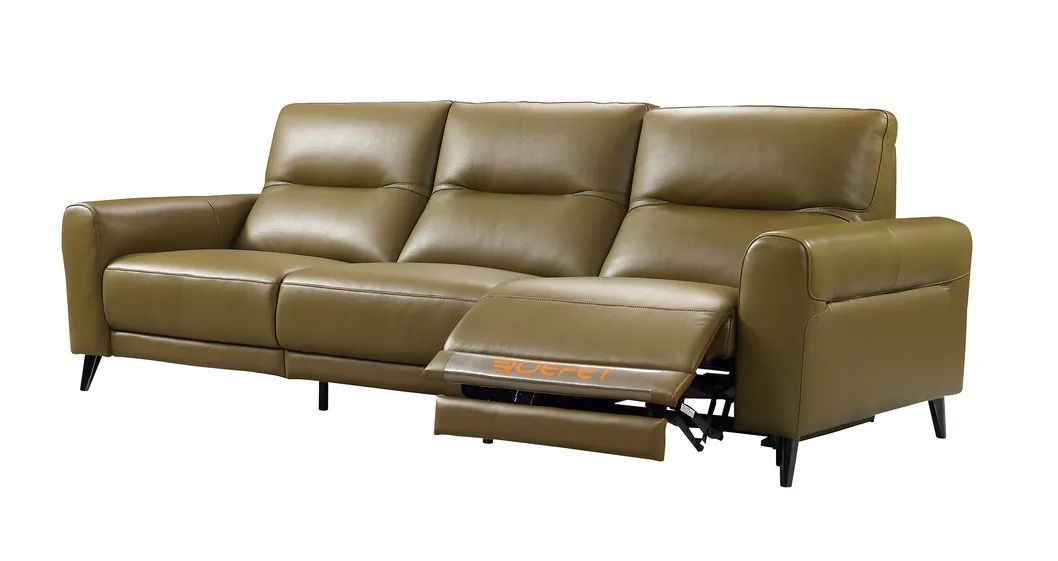 Poltrona Recliner de Couro Marrom Estilosa para Espaços de Estar Aconchegantes