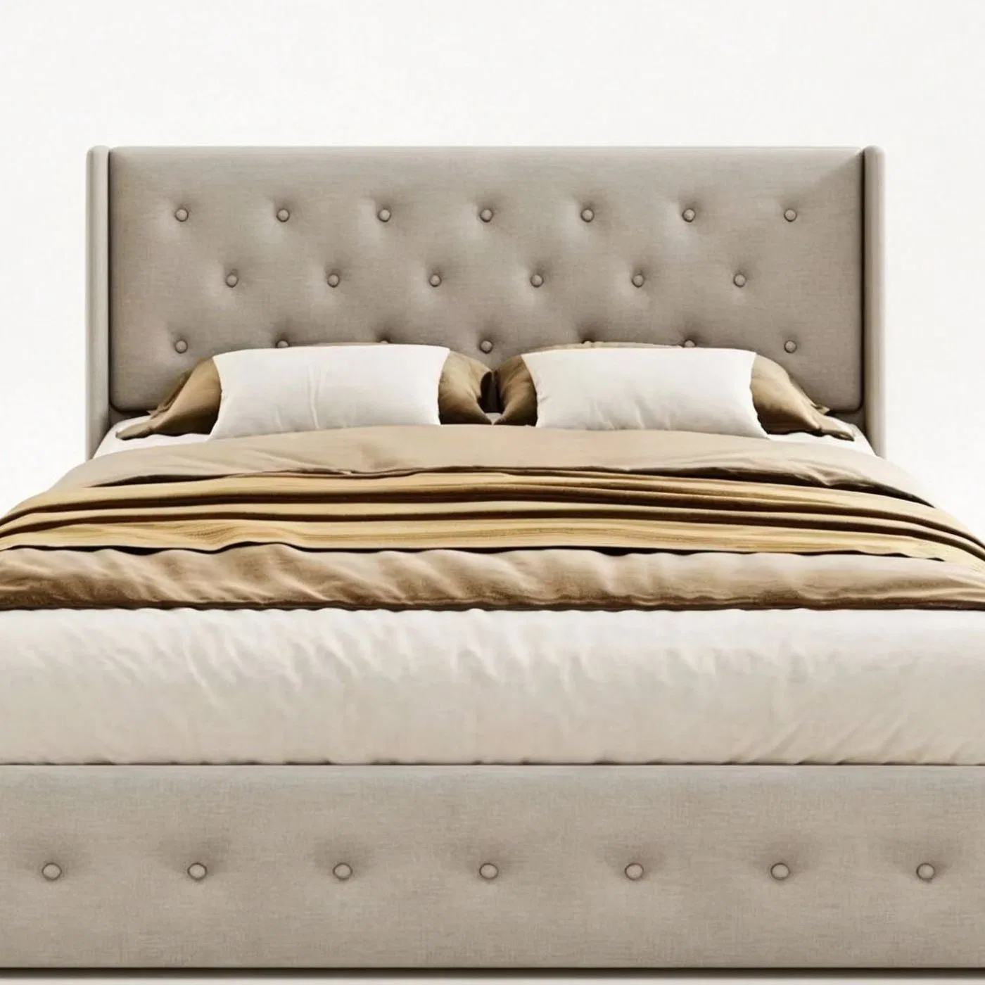 Comfort Tufted Upholstered Full Bed Frame Hydraulic Storage Space Saver Platform Bed