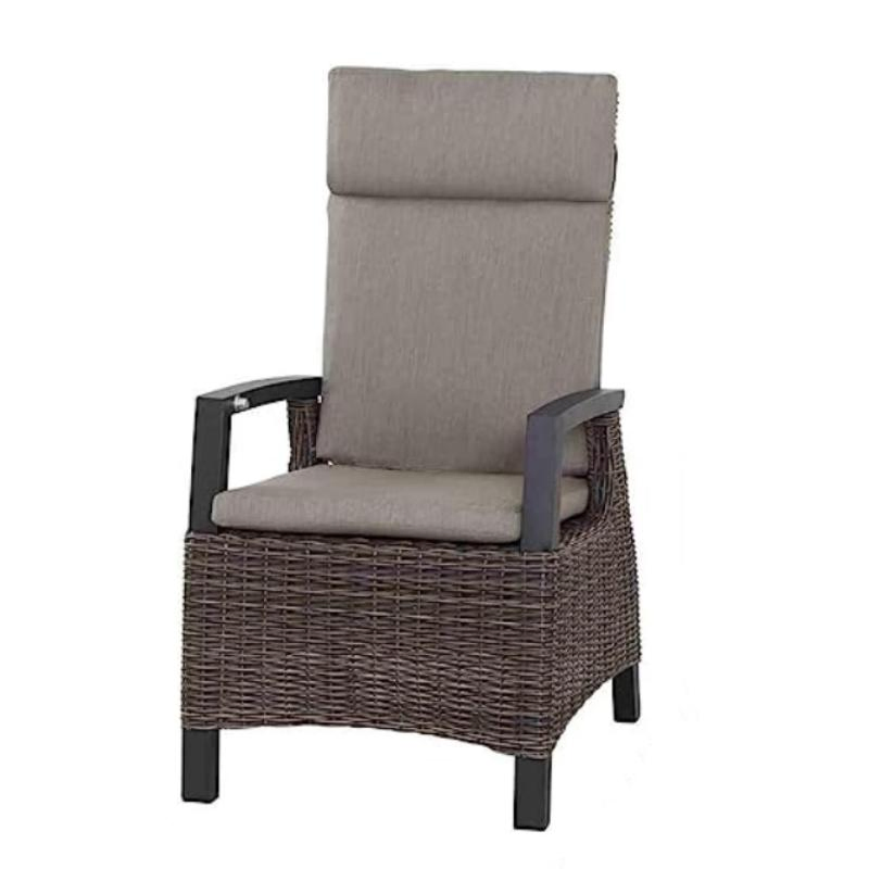 Cadeira de Braço Funcional Alta para Lazer ao Ar Livre, Funcional, Ajustável, Dobrável, Mobiliário de Jardim em Rattan e Vime para Sala de Estar