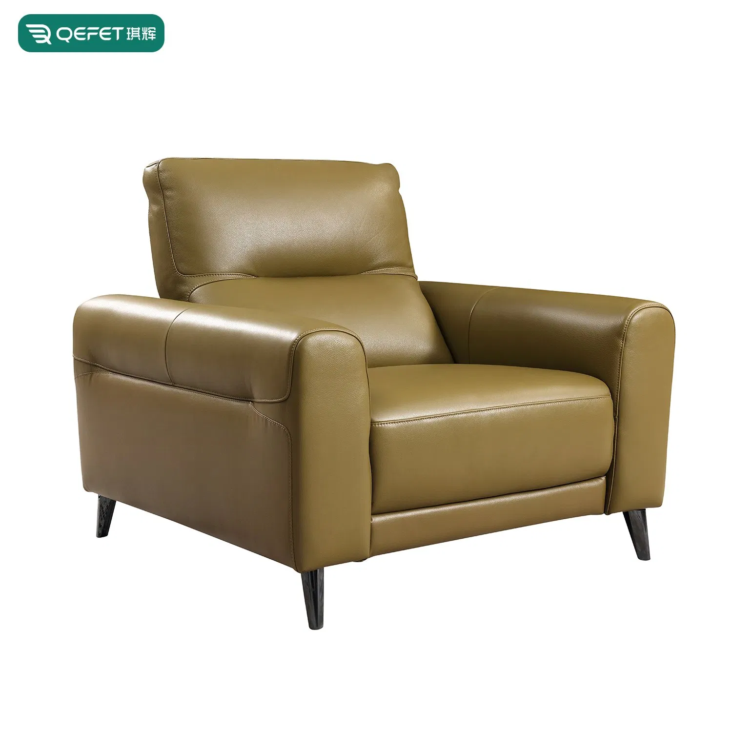 Poltrona Recliner de Couro Marrom Estilosa para Espaços de Estar Aconchegantes