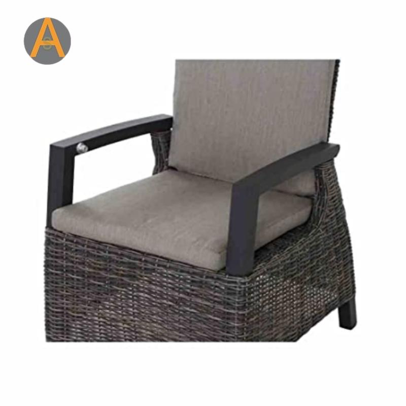Cadeira de Braço Funcional Alta para Lazer ao Ar Livre, Funcional, Ajustável, Dobrável, Mobiliário de Jardim em Rattan e Vime para Sala de Estar