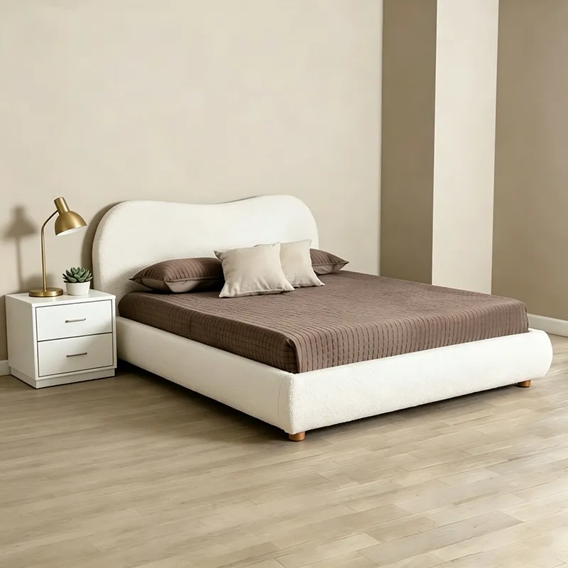 Detalhe da cama boucle
