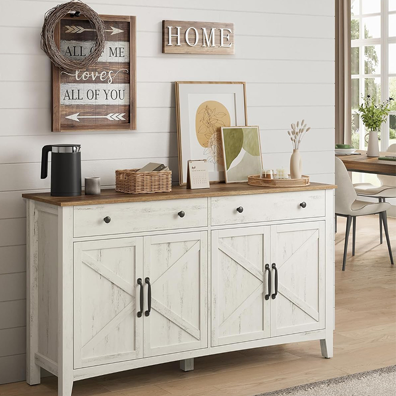 Personalizar Armário Buffet Armário de Armazenamento Moderno Estilo Fazenda Armário Lateral de Madeira Sólida