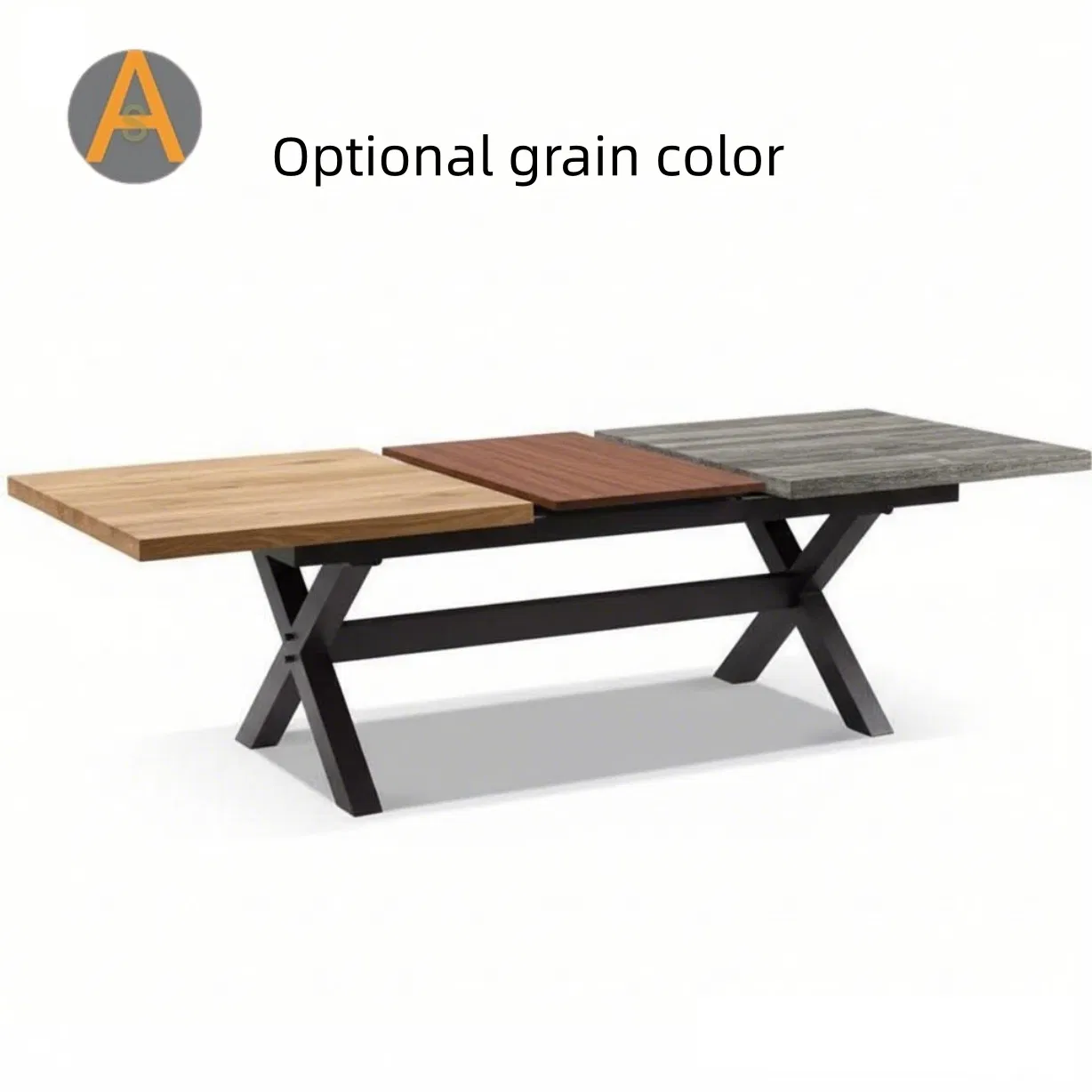 Mesa de Jantar Extensível em Vidro Cerâmico com Revestimento em Pó de Alumínio para Uso Externo Durável em Hotel, Restaurante, Bistrô, Jardim ou Quintal