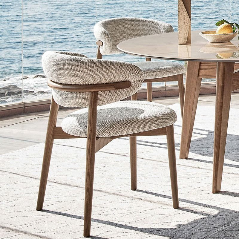 Cadeira de Jantar de Design Moderno Nórdico Estofada em Tecido para Restaurantes, Hotéis, Apartamentos, Uso em Bar em Casa e Cozinha