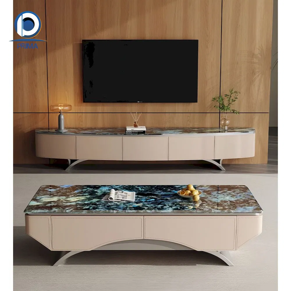 Mesa de Jantar Redonda de Mármore de Montagem Fácil para Centro de Sala de Estar