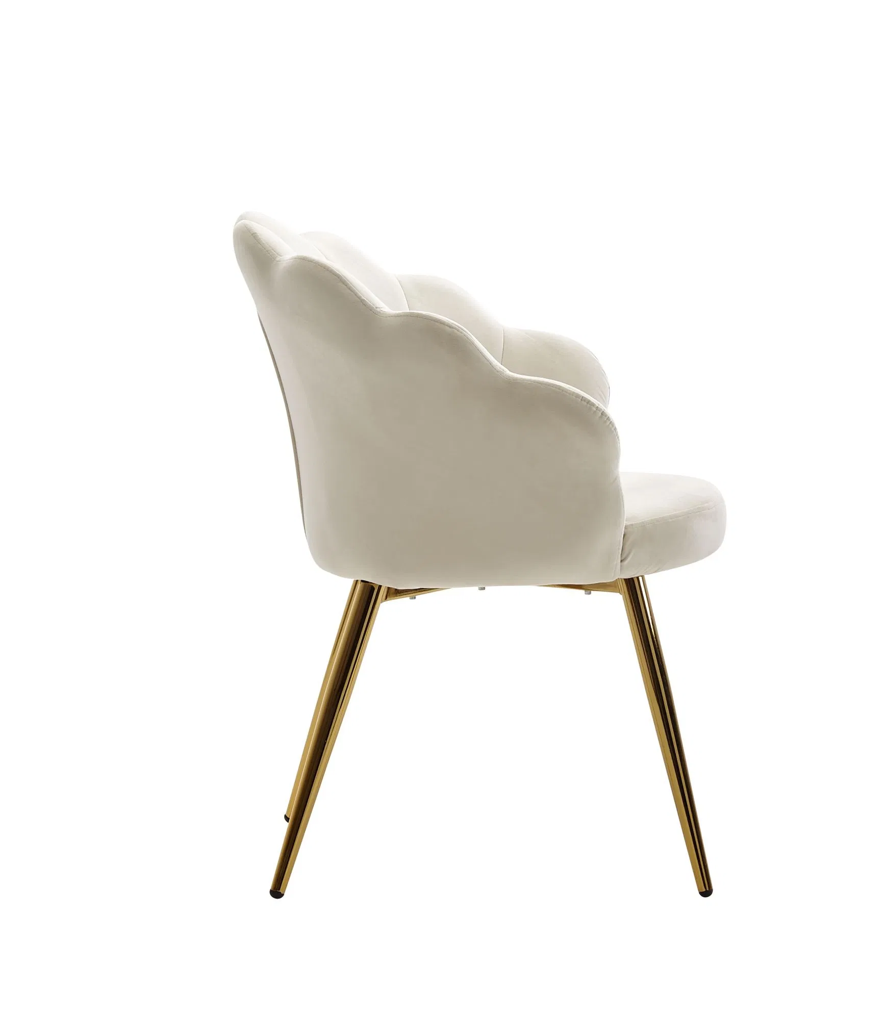 Cadeira de Jantar de Luxo Estofada em Veludo com Costas Macias da Twolf Furniture para Hotel