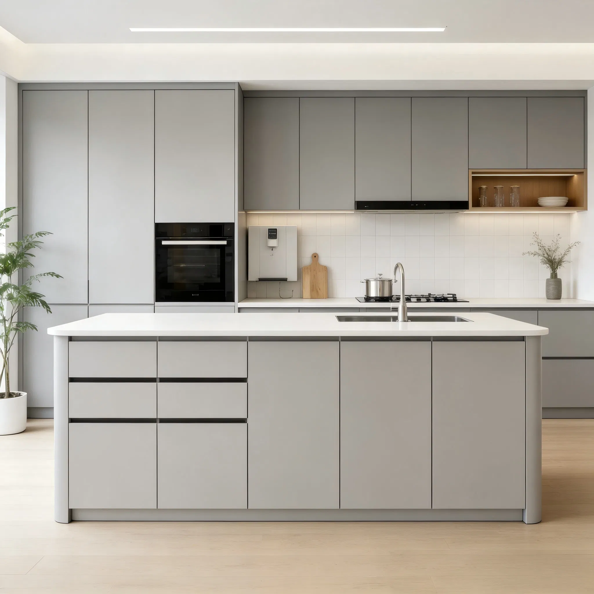 Buffet de cozinha contemporâneo Anbangni personalizado para sala de jantar com ISO9001