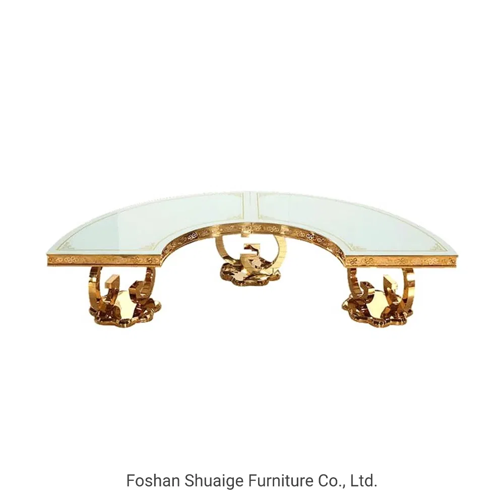 Móveis de Festa de Casamento de Luxo, Atacadista de Mesas Serpentina, Mesa de Jantar Redonda com Topo de MDF Branco