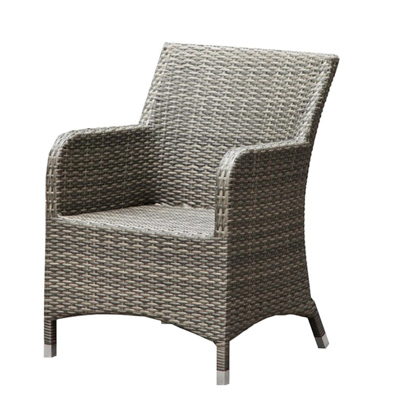 Móvel de Exterior em Vime Rattan Estilo Italiano Novo Produto Cadeira de Jantar para Casamento de Um Lugar Tecida à Mão para o Pátio
