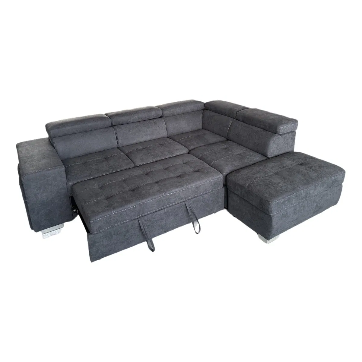 Sofá-cama de tecido para sala de estar, ajustável e totalmente montado, personalizado