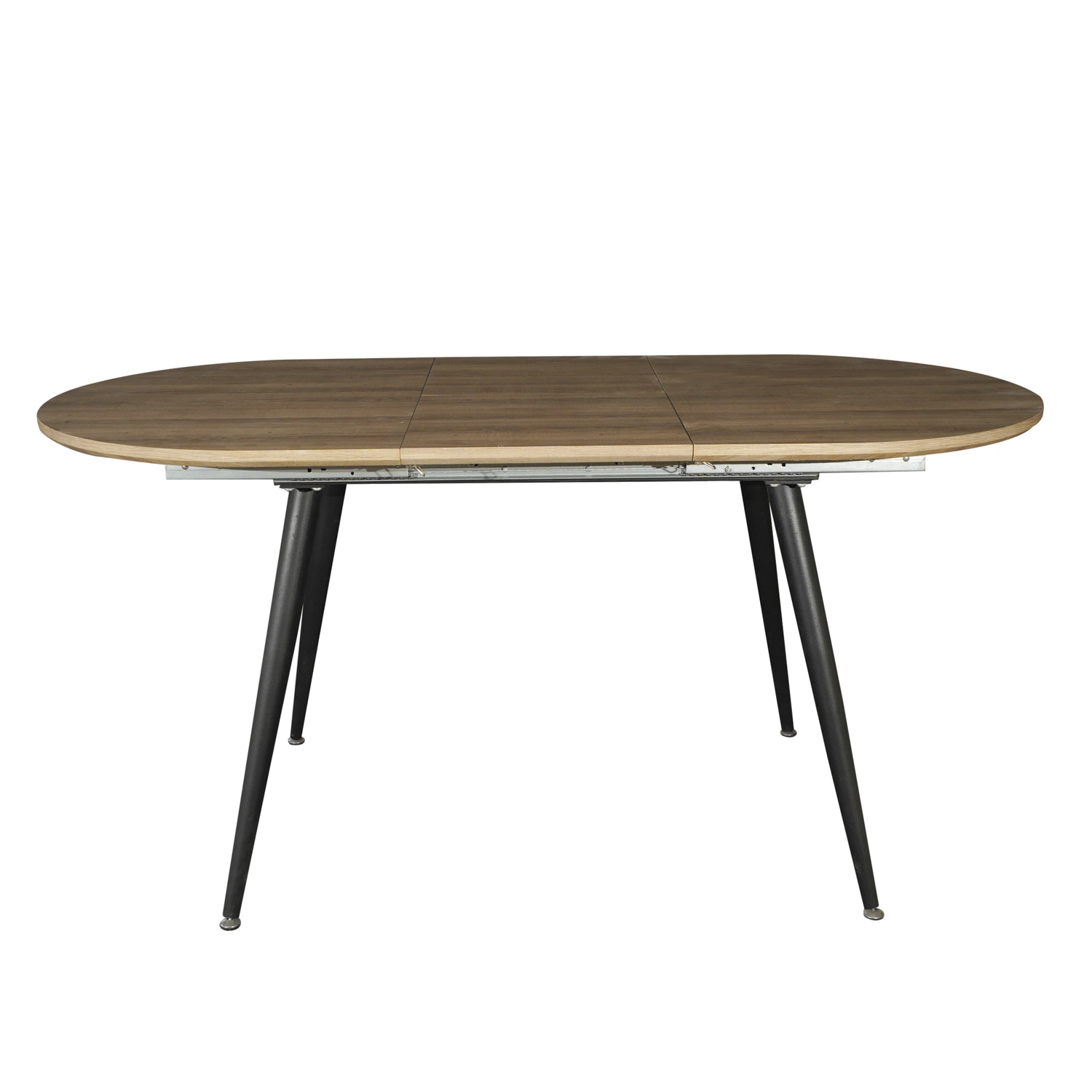 Conjunto de Mesa Extensível de Madeira em Forma de Redonda, Oval e Quadrada com Cadeiras para Casamento, Móveis de Aço Inoxidável para Jantar em Casa, Cozinha e Restaurante