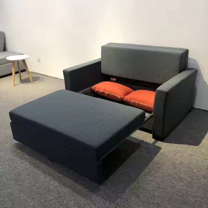 Sofá-cama de dupla função dobrável para pequenas famílias, sofá para duas ou três pessoas, sofá para estudo e descanso, cama dobrável com armazenamento
