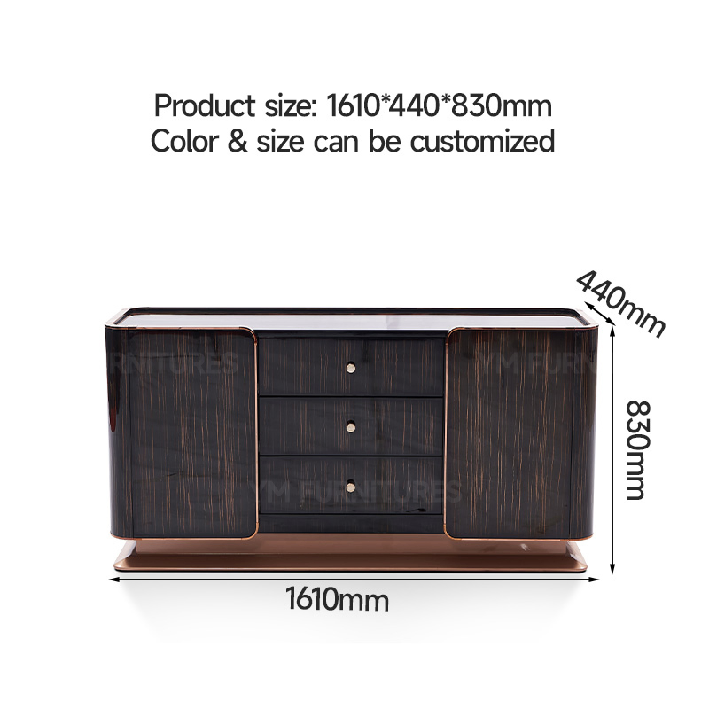 Móvel Buffet Minimalista Moderno para Jantar, Armário Lateral com Gavetas para Casa