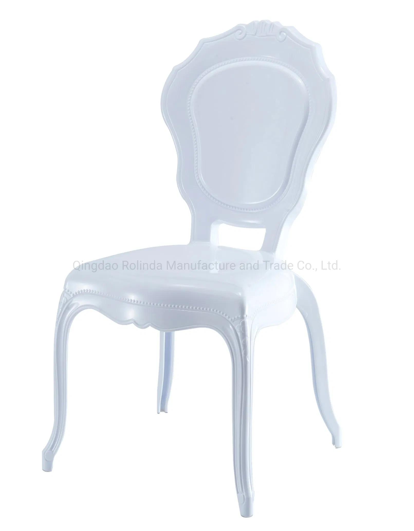 Cadeira Armless Estilo Antiguidades Europeias Transparente Belle Époque VIP para Evento Real Cristal Empilhável Bella para Aluguel de Jantar e Casamento