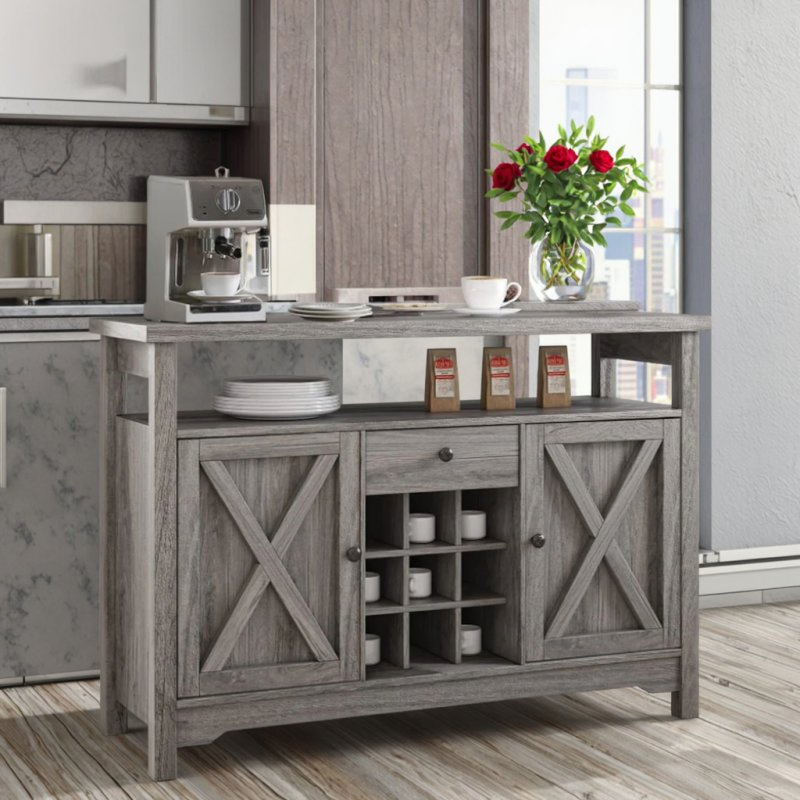 Buffet de madeira moderna de luxo para bar de café, cozinha, sala de jantar e quarto com armazenamento