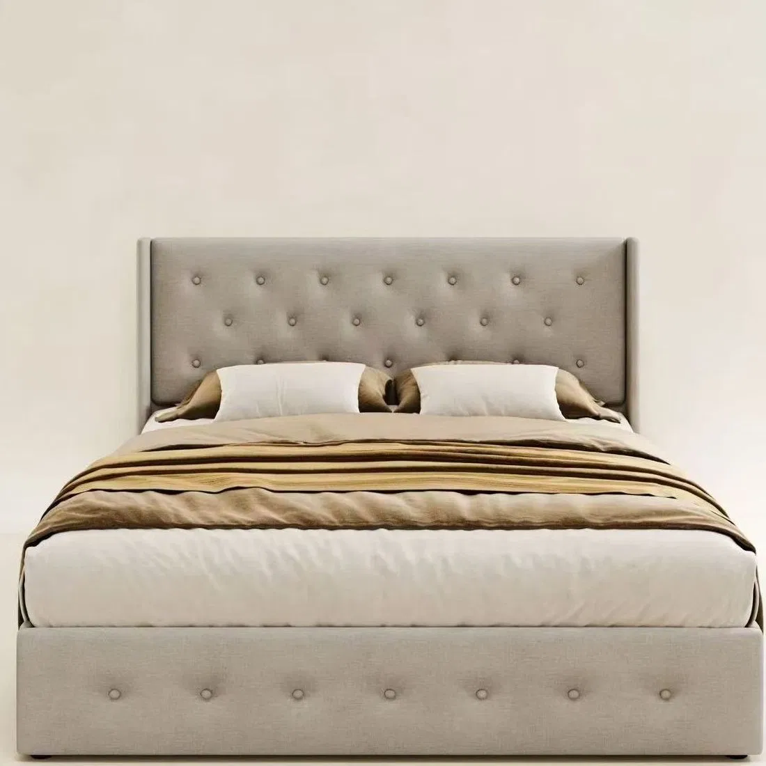 Comfort Tufted Upholstered Full Bed Frame Hydraulic Storage Space Saver Platform Bed