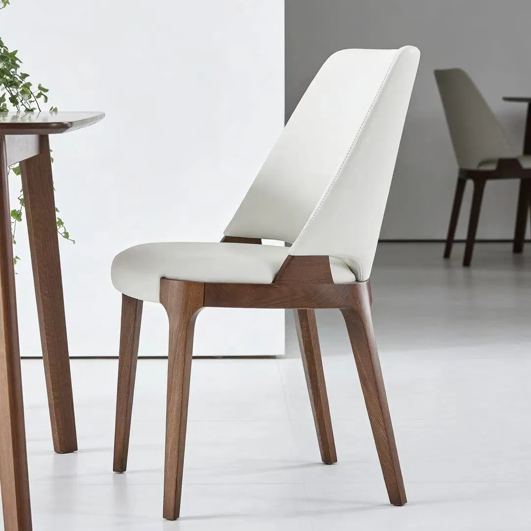 Cadeiras de Jantar Estofadas de Alta Qualidade com Pernas de Madeira Sólida e Design Ergonômico com Curva de Acento