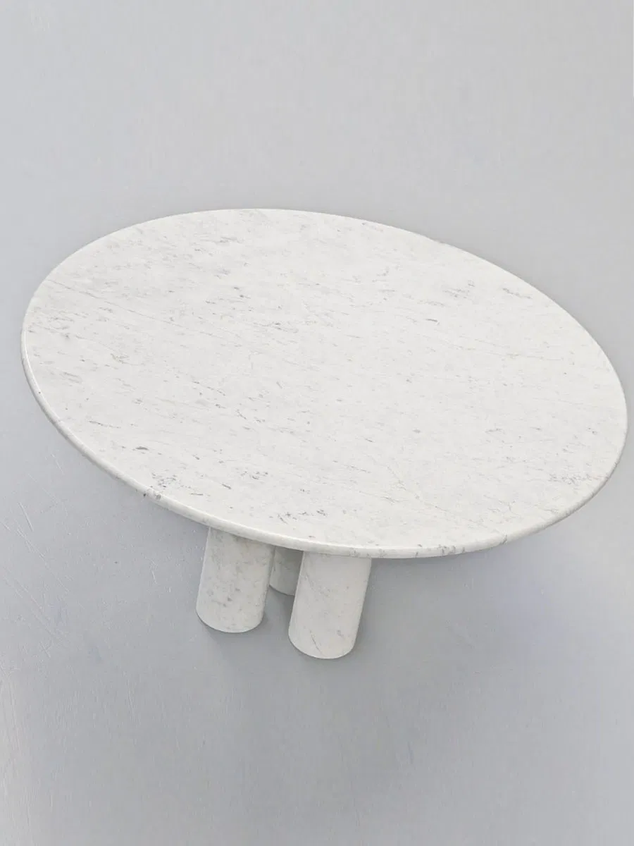 Mesa de Jantar Redonda Moderna de Luxo Móveis para Sala de Jantar Mesa com Topo de Mármore