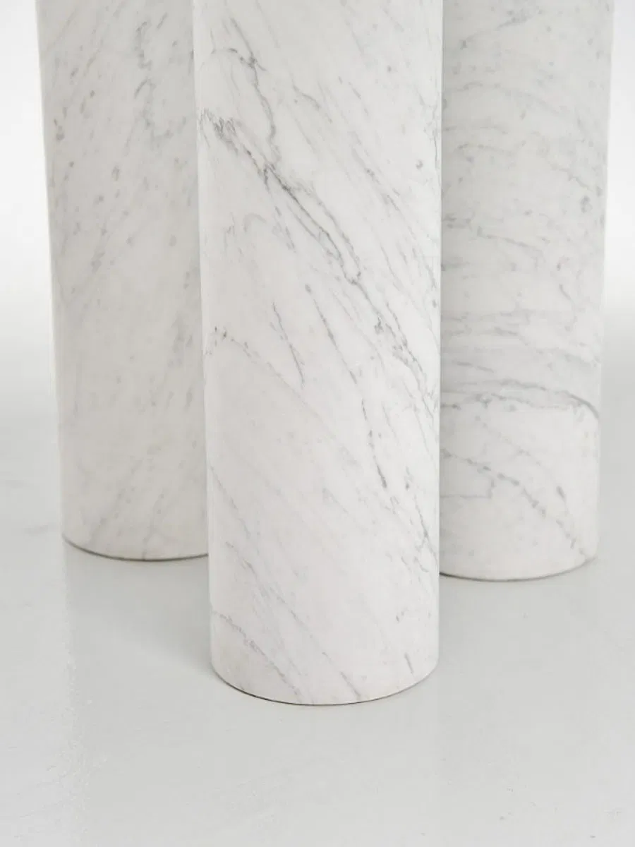 Mesa de Jantar Redonda Moderna de Luxo Móveis para Sala de Jantar Mesa com Topo de Mármore