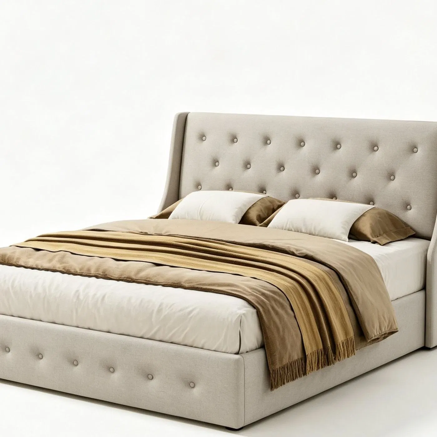 Comfort Tufted Upholstered Full Bed Frame Hydraulic Storage Space Saver Platform Bed