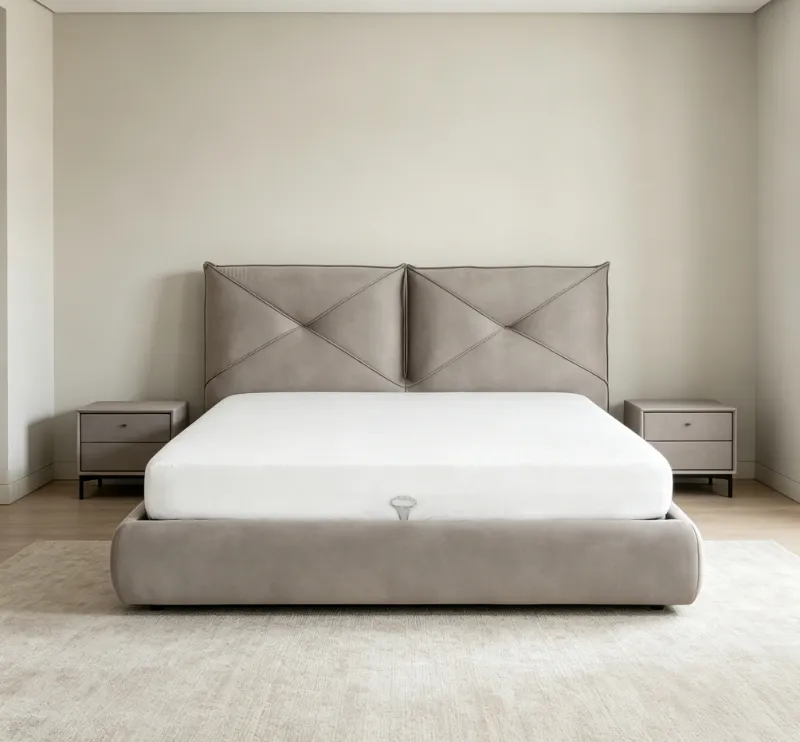Cama com Cabeceira Estofada 1