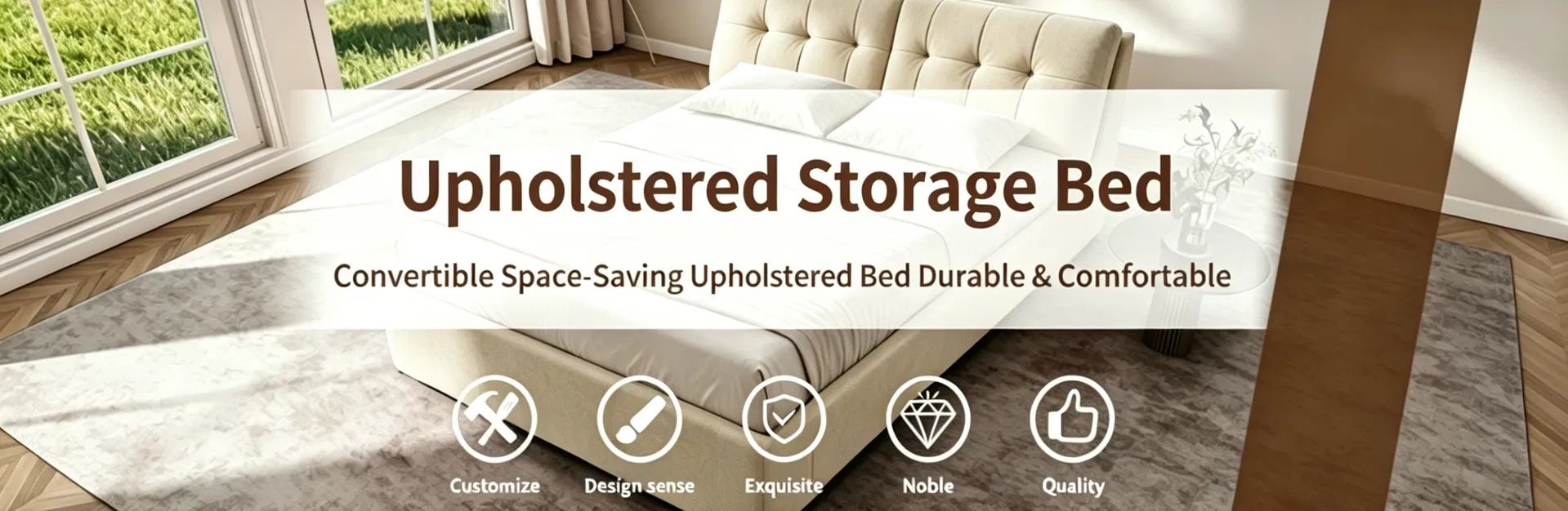 Cama Plataforma Estofada Funcional