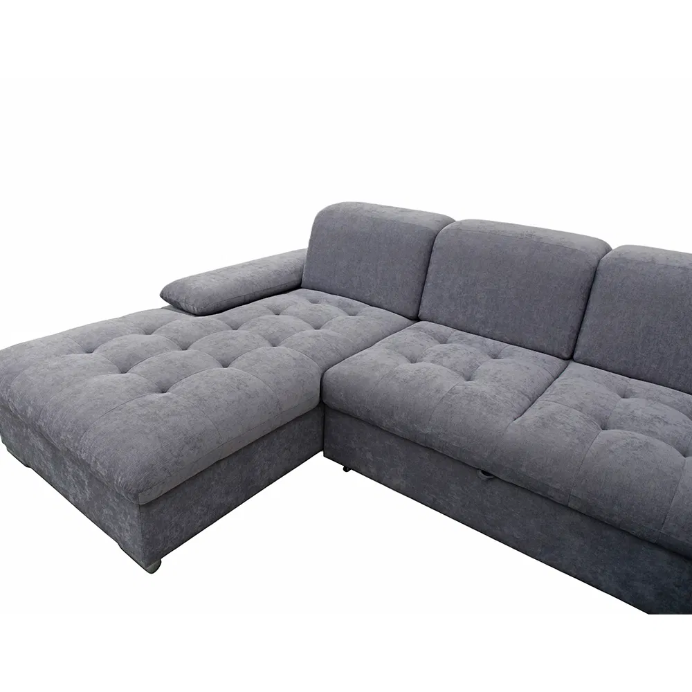 Sofá-cama com encosto em U para sala de estar moderna, combinação multiuso