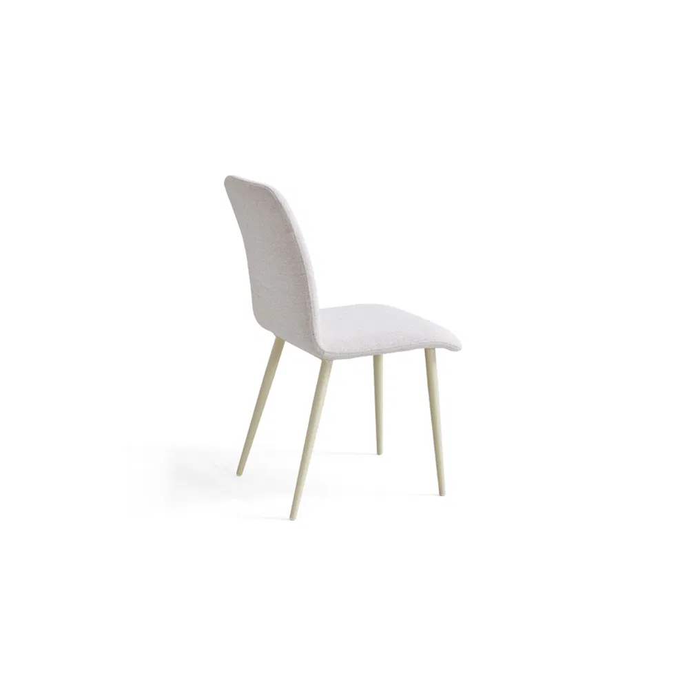 Casa Sem Braço Cadeira de Jantar Cinza Moderna Estofada Minimalista com Pernas de Metal Sem Braço Quente