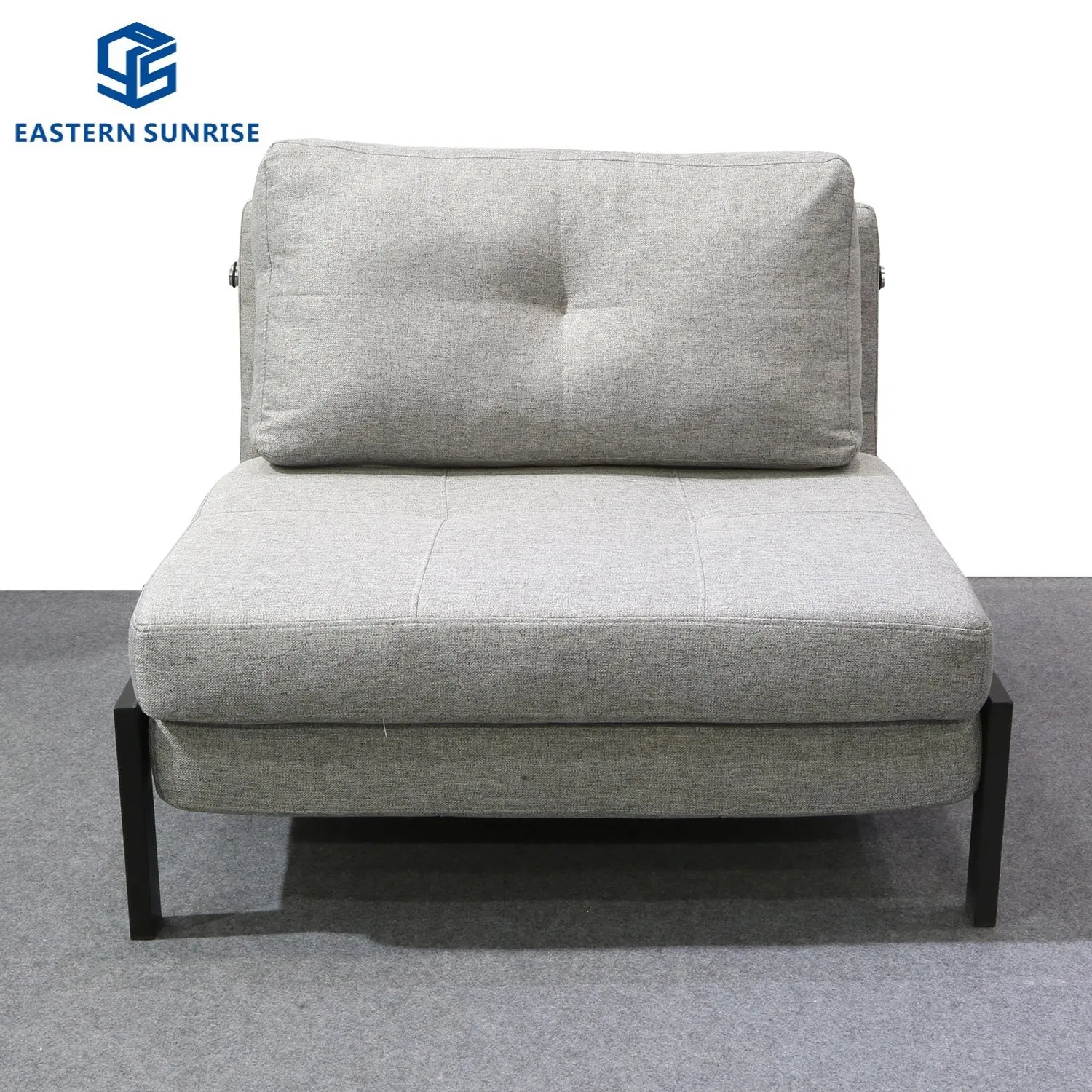 Sofá-cama dobrável multifuncional com otoman ajustável, encosto reclinável e chaise longue