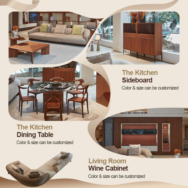 Buffet de Móveis Villa Armário Modular Artesanal Luxuoso de Madeira Armazenamento Aparador para Bar em Casa Jantar