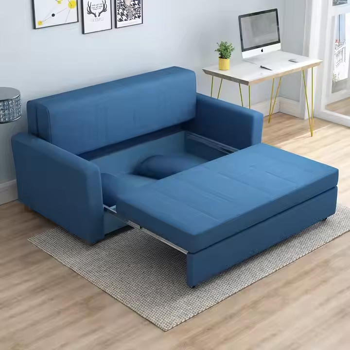 Sofá-cama de dupla função dobrável para pequenas famílias, sofá para duas ou três pessoas, sofá para estudo e descanso, cama dobrável com armazenamento