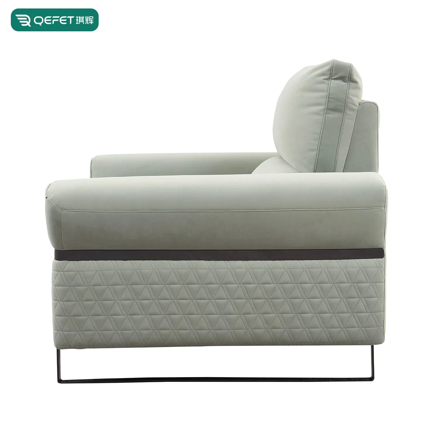 Cadeira de Veludo Verde Luxuosa para Salas de Estar Italianas Modernas