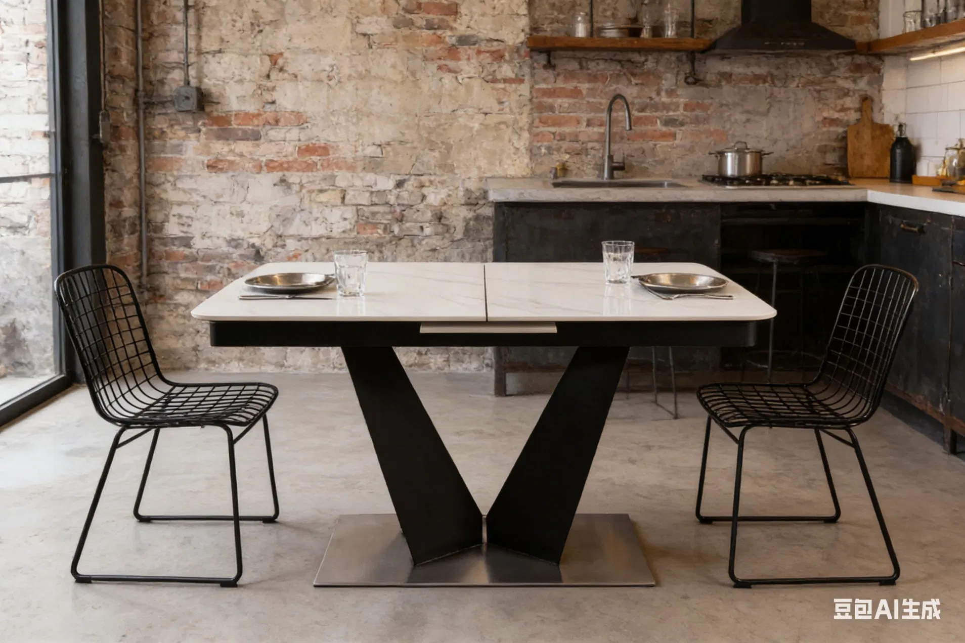 Mesa de Jantar Sinterizada Extensível Vibrante para Lares Modernos