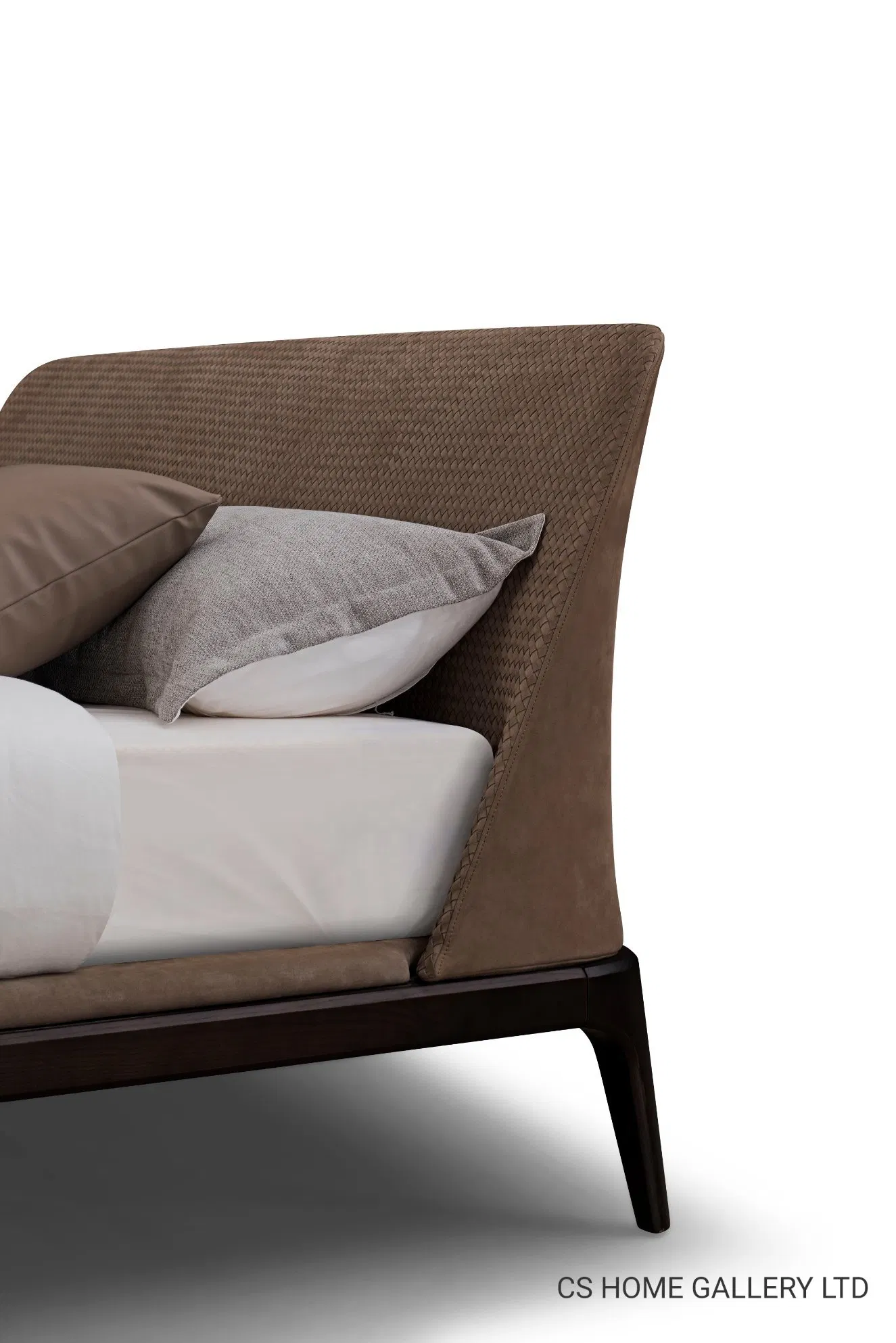 Conjunto de Móveis de Quarto de Hotel Moderno Cama Plataforma Estofada em Linho Tamanho King