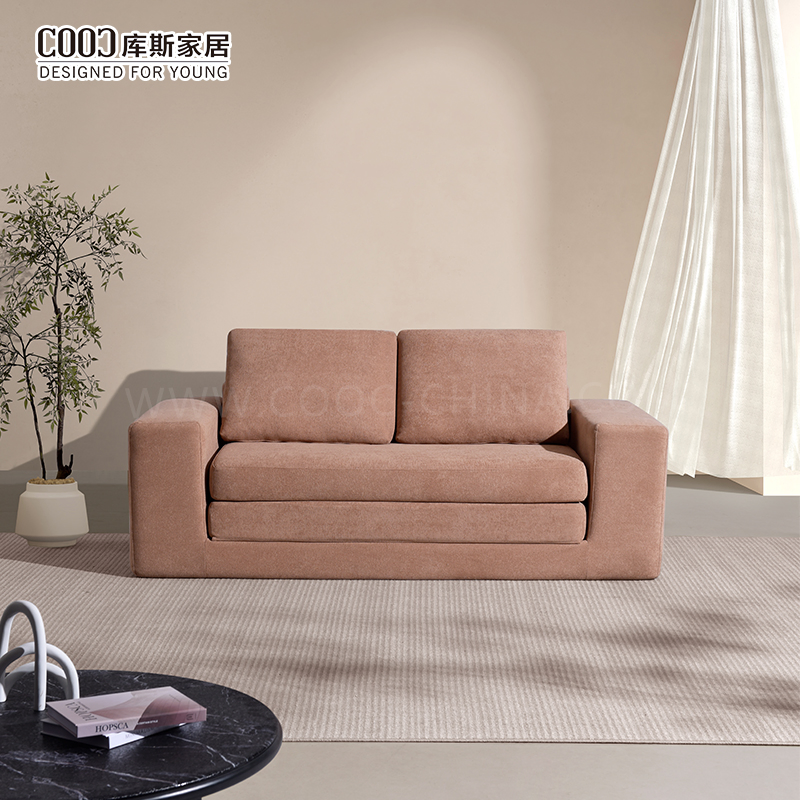 Sofá-cama dobrável sem estrutura de tecido moderno, móvel para hotel, sala de estar, cama de dormir comprimida, sofá-cama de tamanho duplo