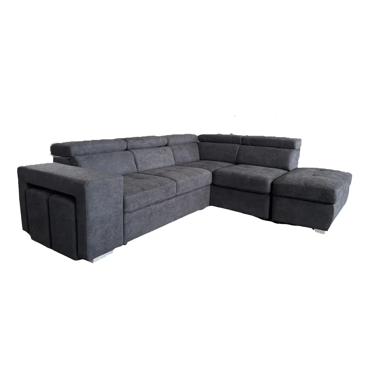 Sofá-cama de tecido para sala de estar, ajustável e totalmente montado, personalizado