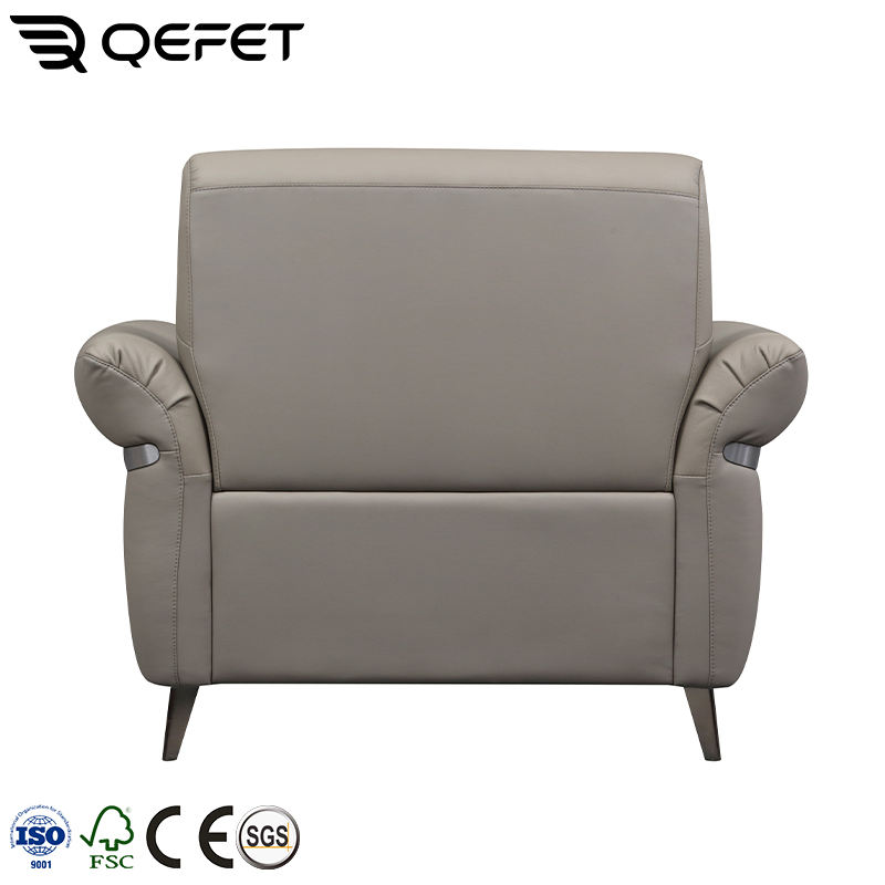 Poltrona Recliner Elétrica de Couro Moderna para Salas de Estar