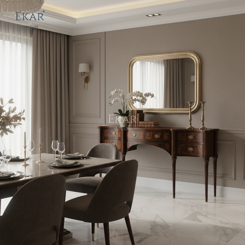 Buffet de Luxo Heritage Ekar Regency com Incrustações Manuais em Estilo Inglês