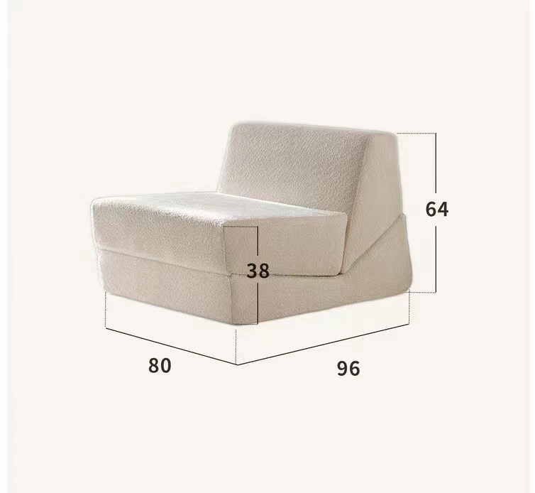 Sofá de tecido dobrável cama dia sofá cama simples